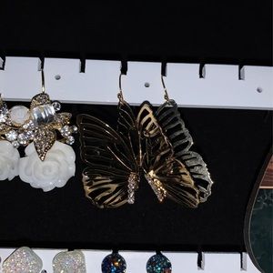Gold Butterfly Earrings